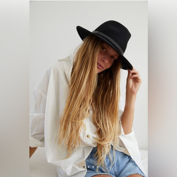 Free People Wythe Leather Band Felt Hat - Picture 2 of 9